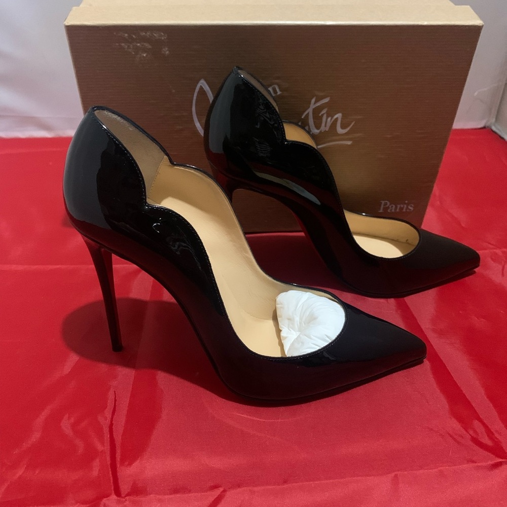 ChristianLouboutin Hot Chick stiletto Pump , Black Size 38.5/7.5US - Picture 3 of 7